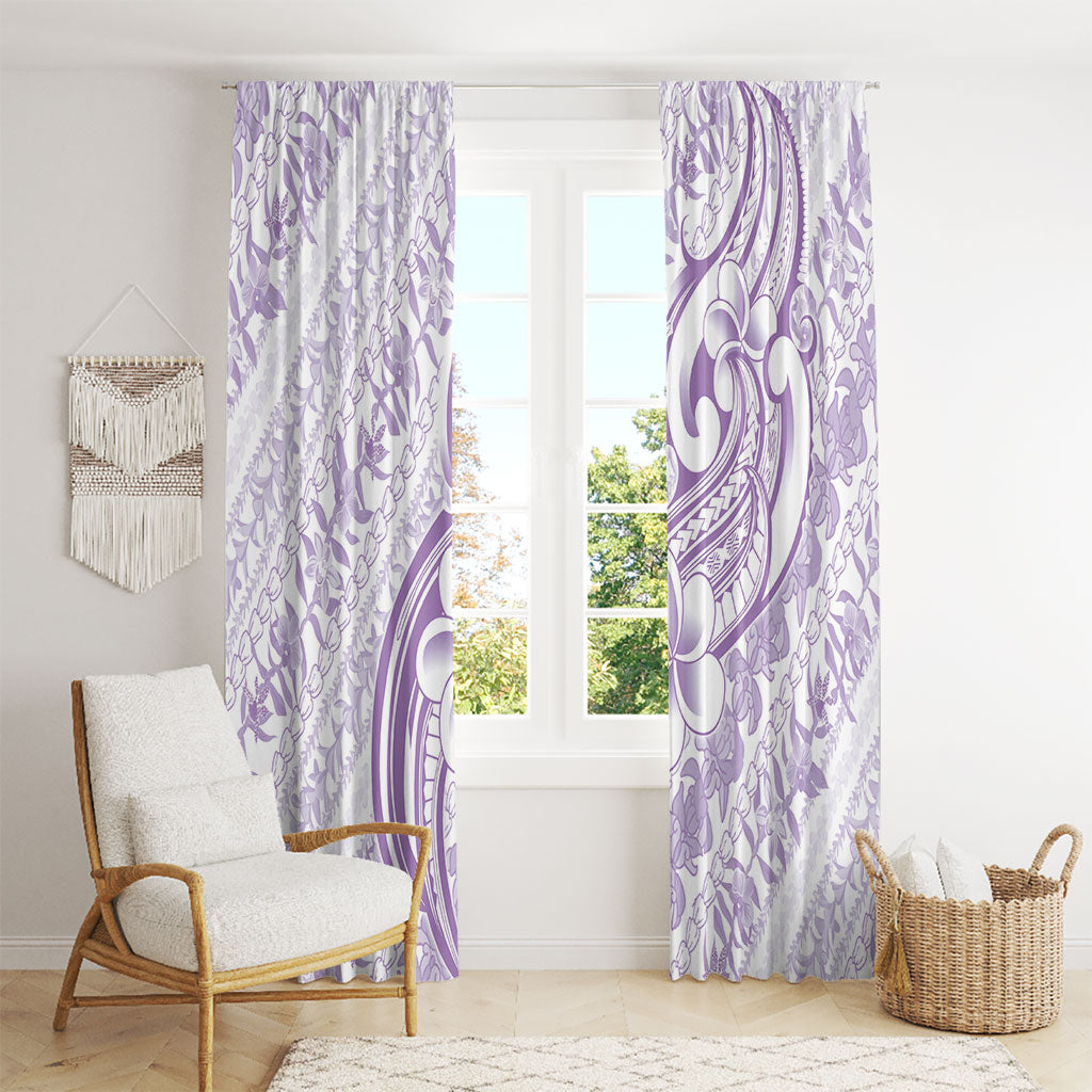 Hawaii Plumeria Lokelani Pikake Lei Window Curtain Poni Polynesian Tattoo LT9 - Polynesian Pride