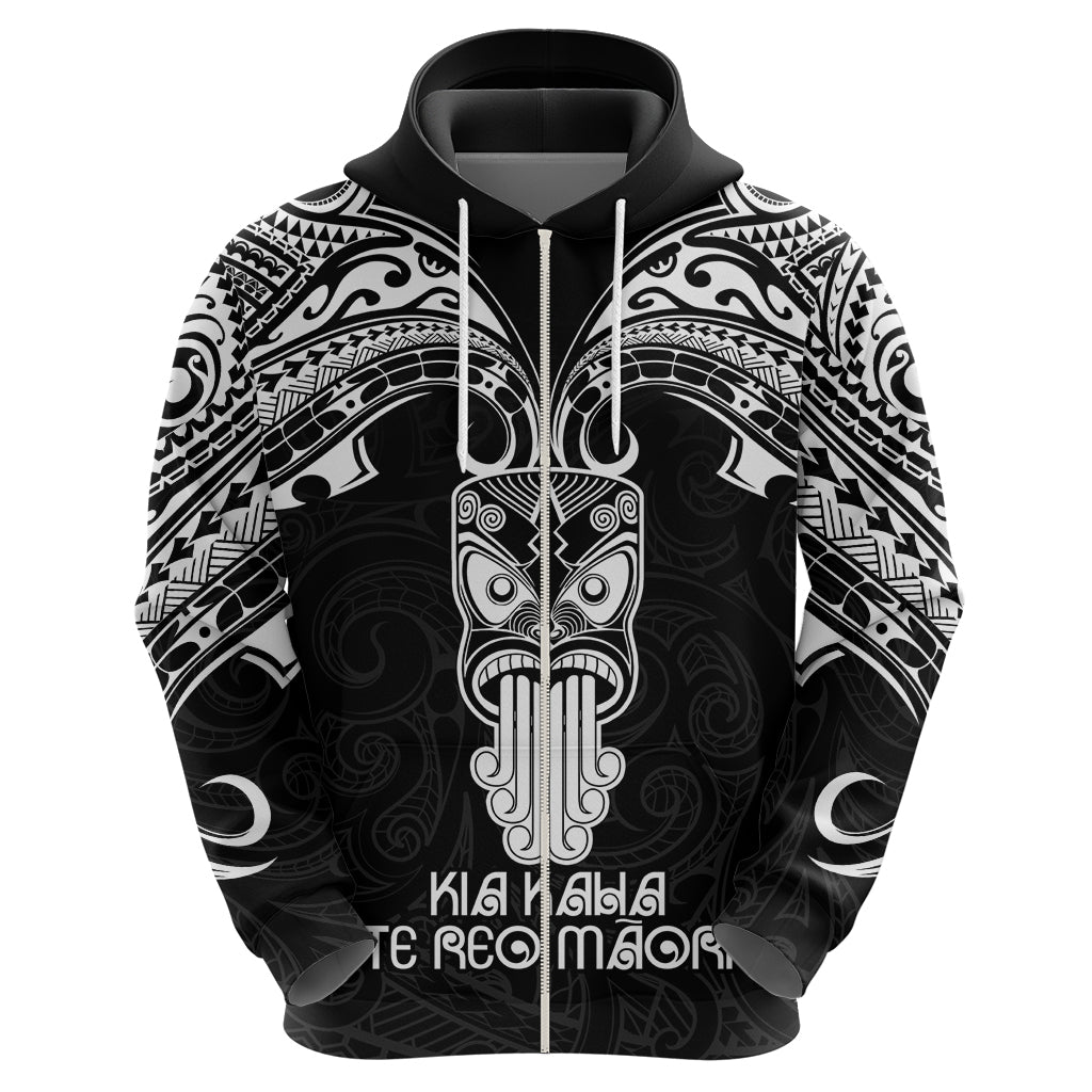 New Zealand Te Reo Maori Hoodie Kia Kaha Maori Language Week Black Style LT9 - Polynesian Pride