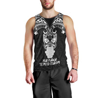 New Zealand Te Reo Maori Men Tank Top Kia Kaha Maori Language Week Black Style LT9 - Polynesian Pride