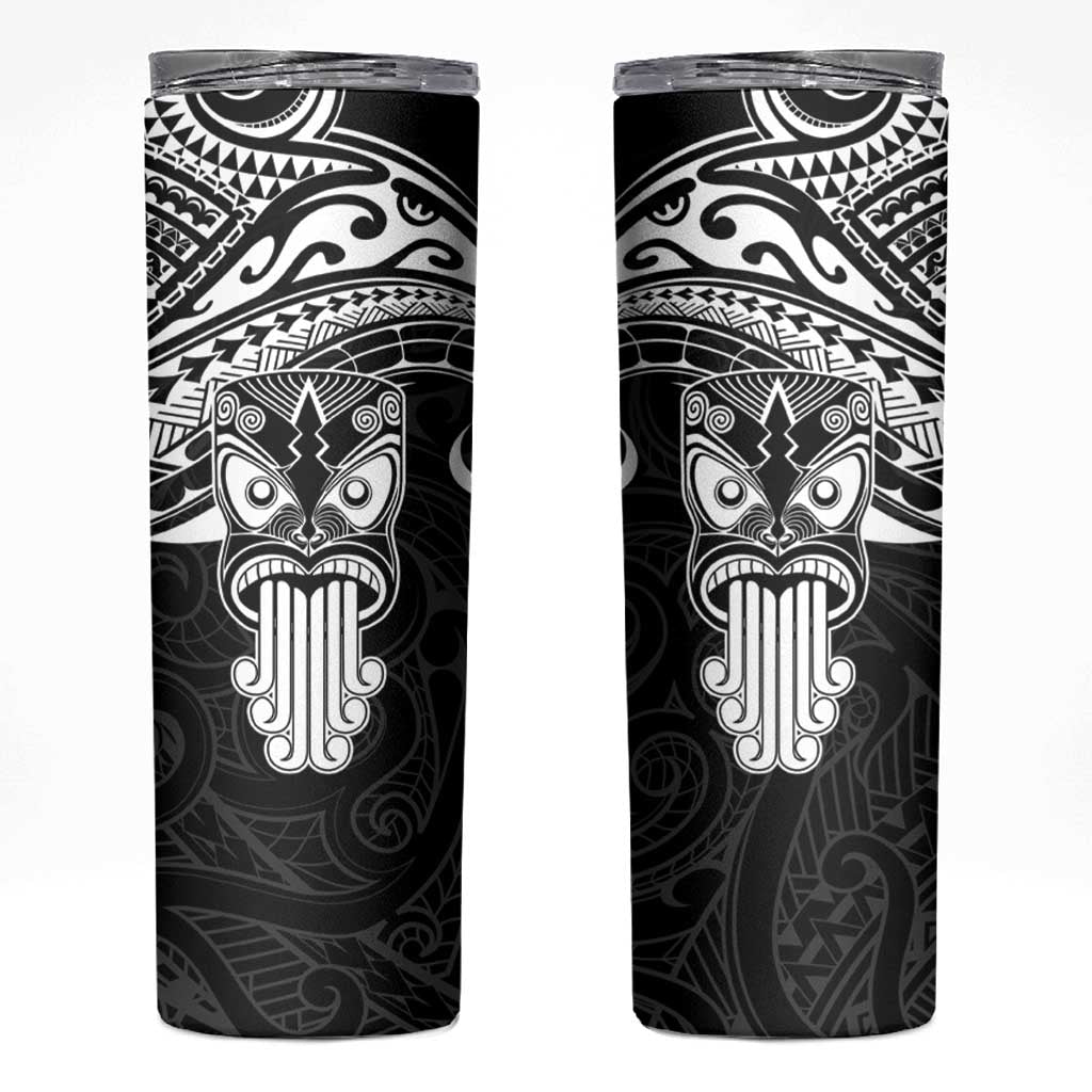 New Zealand Te Reo Maori Skinny Tumbler Kia Kaha Maori Language Week Black Style LT9 Black - Polynesian Pride