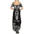 New Zealand Te Reo Maori Summer Maxi Dress Kia Kaha Maori Language Week Black Style LT9 - Polynesian Pride