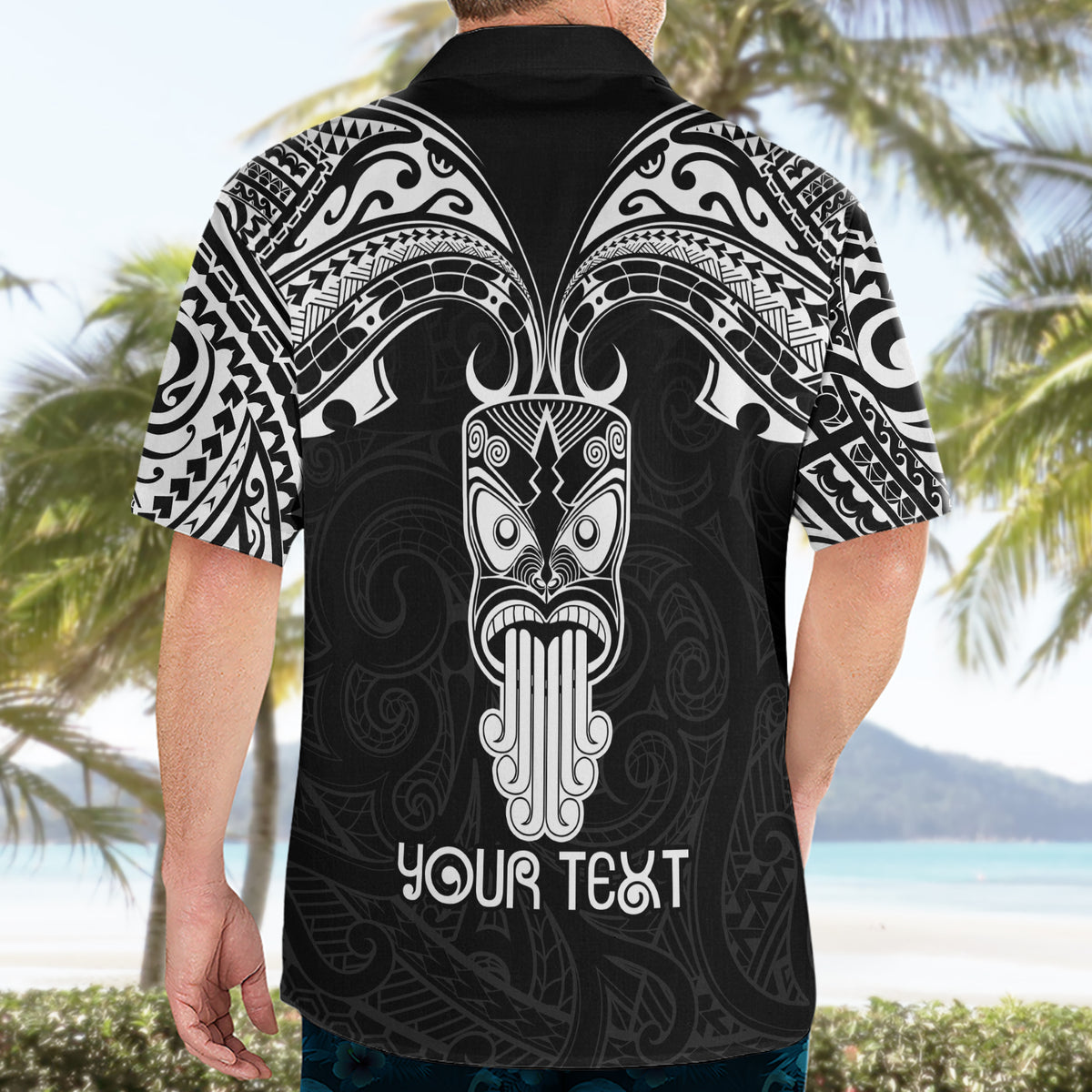 Personalised New Zealand Te Reo Maori Hawaiian Shirt Kia Kaha Maori Language Week Black Style LT9 - Polynesian Pride