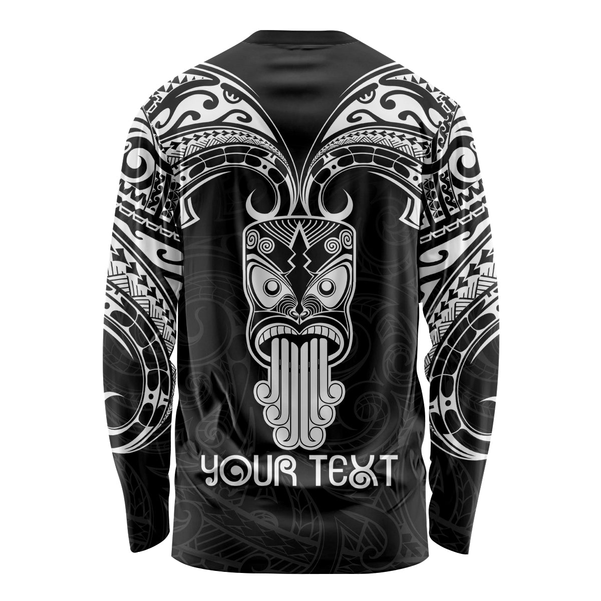 Personalised New Zealand Te Reo Maori Long Sleeve Shirt Kia Kaha Maori Language Week Black Style LT9 - Polynesian Pride
