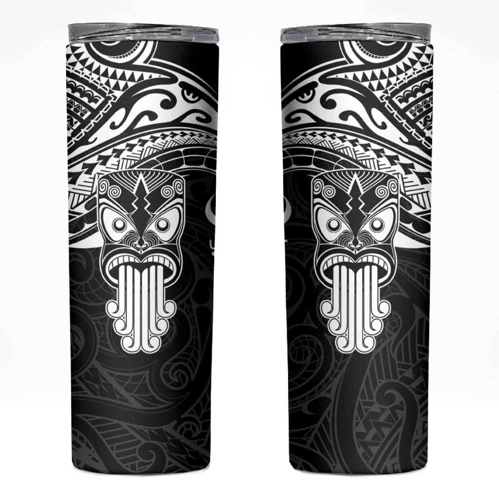 Personalised New Zealand Te Reo Maori Skinny Tumbler Kia Kaha Maori Language Week Black Style LT9 Black - Polynesian Pride