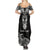 Personalised New Zealand Te Reo Maori Summer Maxi Dress Kia Kaha Maori Language Week Black Style LT9 - Polynesian Pride