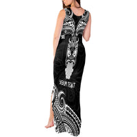 Personalised New Zealand Te Reo Maori Tank Maxi Dress Kia Kaha Maori Language Week Black Style LT9 - Polynesian Pride