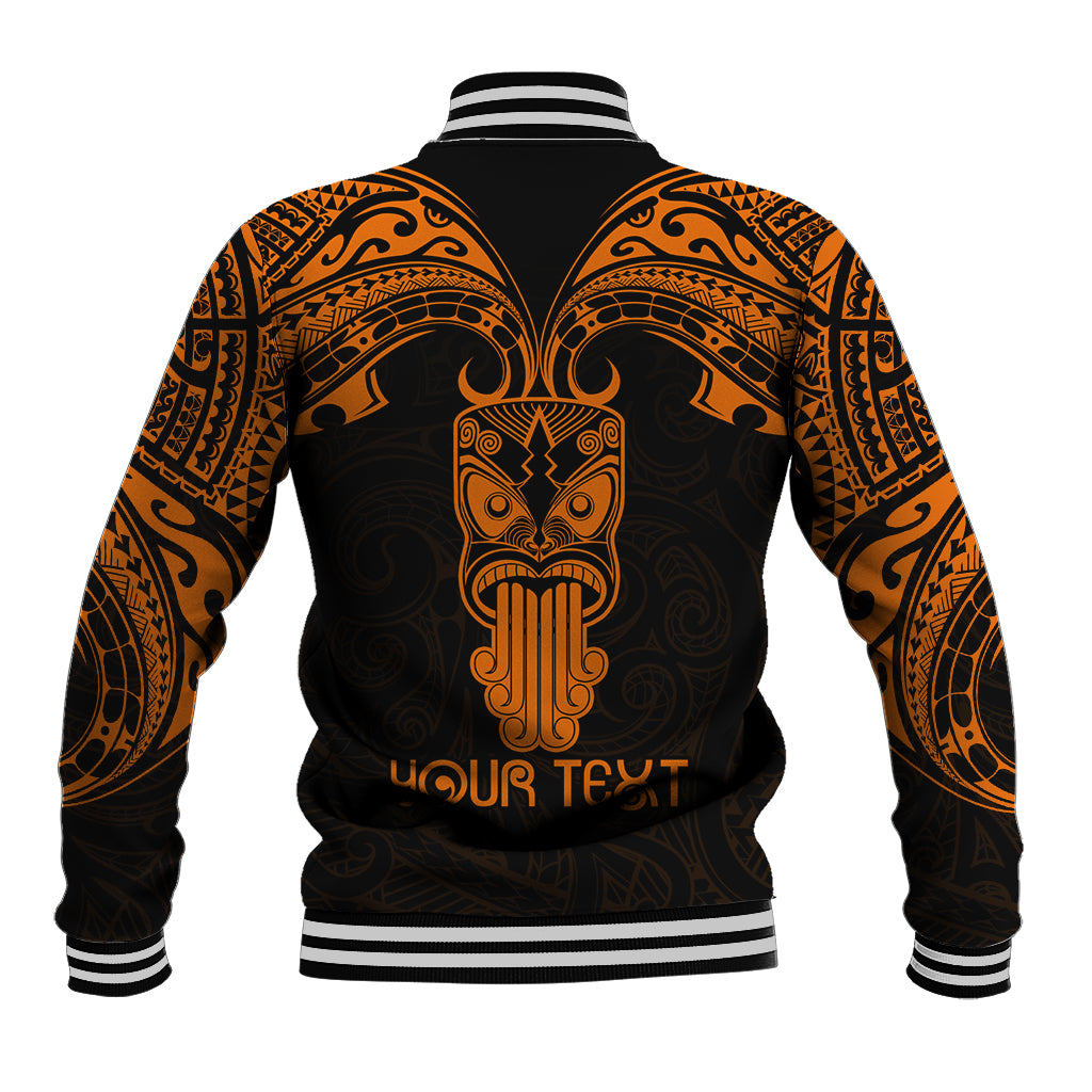 Personalised New Zealand Te Reo Maori Baseball Jacket Kia Kaha Maori Language Week Gold Style LT9 - Polynesian Pride