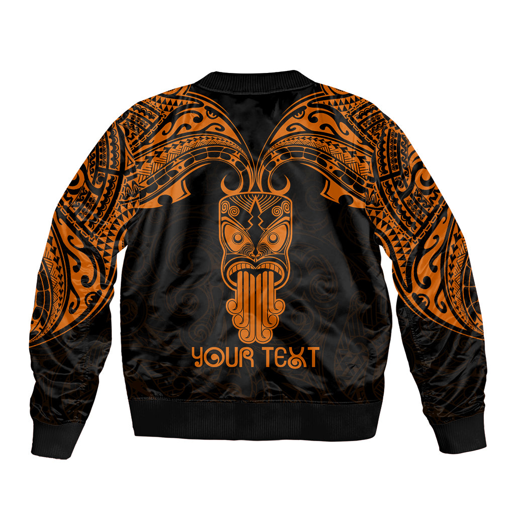 Personalised New Zealand Te Reo Maori Bomber Jacket Kia Kaha Maori Language Week Gold Style LT9 - Polynesian Pride