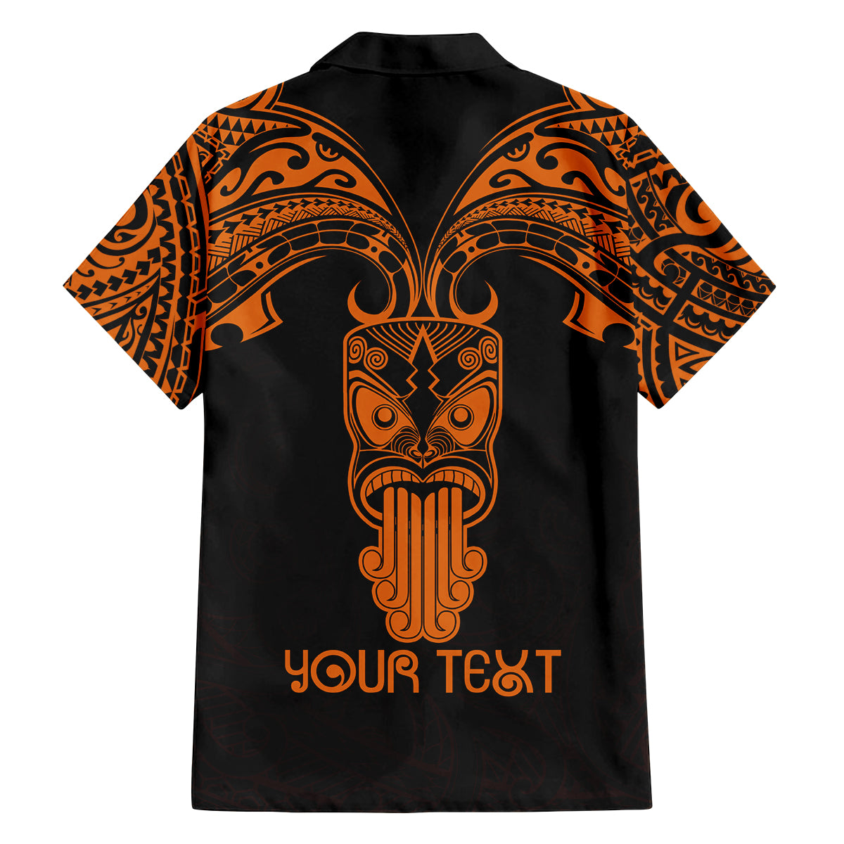 Personalised New Zealand Te Reo Maori Family Matching Off Shoulder Short Dress and Hawaiian Shirt Kia Kaha Maori Language Week Gold Style LT9 - Polynesian Pride