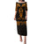 Personalised New Zealand Te Reo Maori Family Matching Puletasi Dress and Hawaiian Shirt Kia Kaha Maori Language Week Gold Style LT9 Mom's Dress Gold - Polynesian Pride