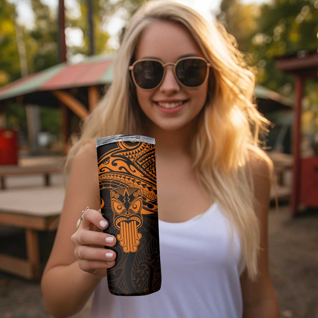 Personalised New Zealand Te Reo Maori Skinny Tumbler Kia Kaha Maori Language Week Gold Style LT9 - Polynesian Pride