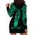 Personalised New Zealand Te Reo Maori Hoodie Dress Kia Kaha Maori Language Week Green Style LT9 - Polynesian Pride