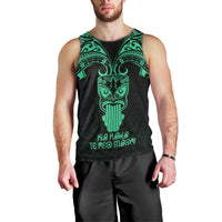 Personalised New Zealand Te Reo Maori Men Tank Top Kia Kaha Maori Language Week Green Style LT9 - Polynesian Pride