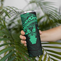 Personalised New Zealand Te Reo Maori Skinny Tumbler Kia Kaha Maori Language Week Green Style LT9 - Polynesian Pride