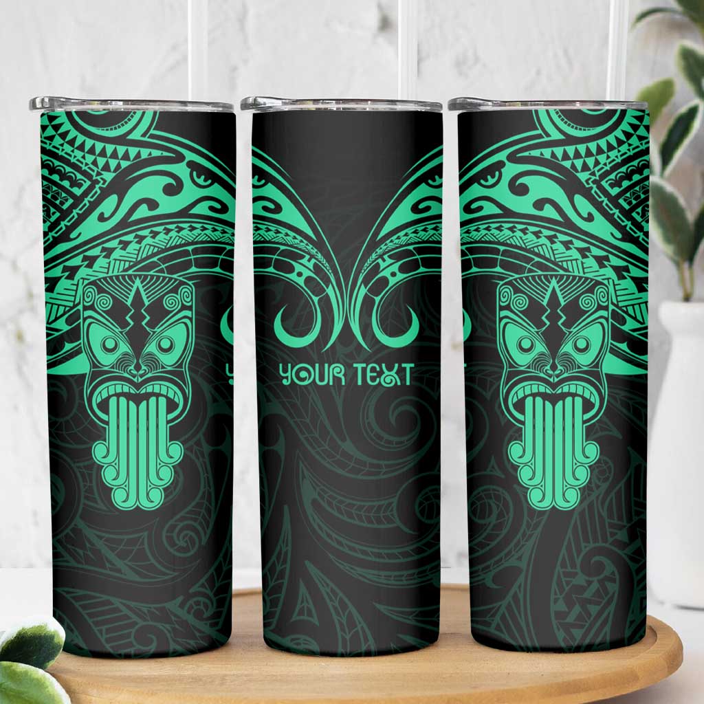 Personalised New Zealand Te Reo Maori Skinny Tumbler Kia Kaha Maori Language Week Green Style LT9 - Polynesian Pride