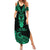 Personalised New Zealand Te Reo Maori Summer Maxi Dress Kia Kaha Maori Language Week Green Style LT9 Women Green - Polynesian Pride