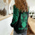 Personalised New Zealand Te Reo Maori Women Casual Shirt Kia Kaha Maori Language Week Green Style LT9 - Polynesian Pride