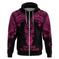 Personalised New Zealand Te Reo Maori Hoodie Kia Kaha Maori Language Week Pink Style LT9 - Polynesian Pride