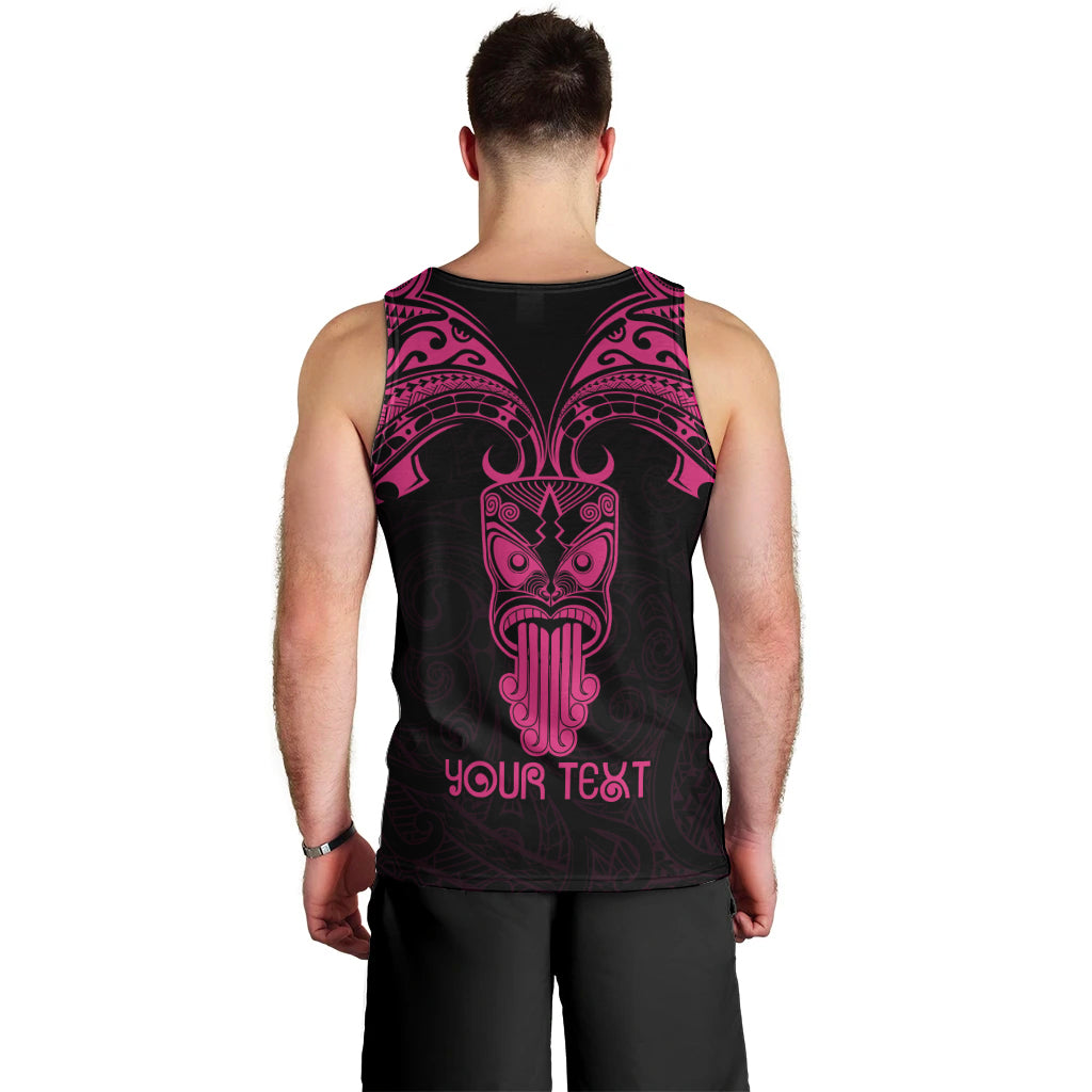Personalised New Zealand Te Reo Maori Men Tank Top Kia Kaha Maori Language Week Pink Style LT9 - Polynesian Pride