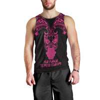 Personalised New Zealand Te Reo Maori Men Tank Top Kia Kaha Maori Language Week Pink Style LT9 - Polynesian Pride