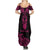 Personalised New Zealand Te Reo Maori Summer Maxi Dress Kia Kaha Maori Language Week Pink Style LT9 - Polynesian Pride