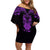 Personalised New Zealand Te Reo Maori Off Shoulder Short Dress Kia Kaha Maori Language Week Purple Style LT9 Women Purple - Polynesian Pride