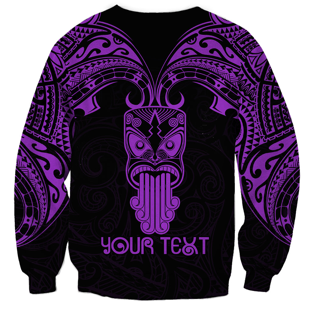 Personalised New Zealand Te Reo Maori Sweatshirt Kia Kaha Maori Language Week Purple Style LT9 - Polynesian Pride