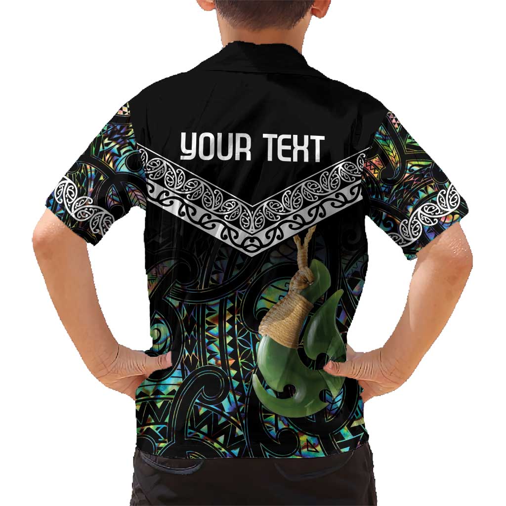 Personalised Maori Manaia Hawaiian Shirt New Zealand Tribal Hei Matau Papua Shell
