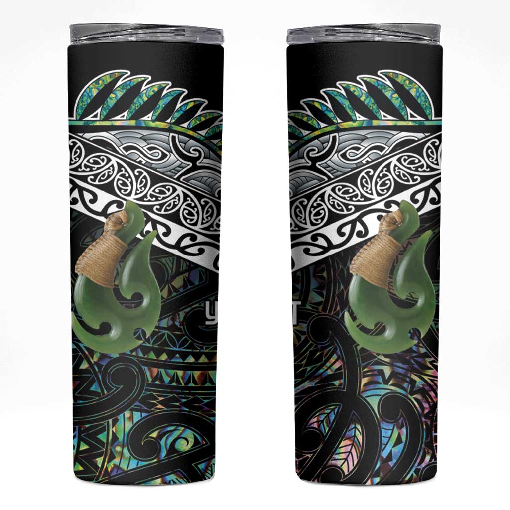 Personalised Maori Manaia Skinny Tumbler New Zealand Tribal Hei Matau Papua Shell