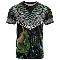 Personalised Maori Manaia T Shirt New Zealand Tribal Hei Matau Papua Shell