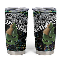 Personalised Maori Manaia Tumbler Cup New Zealand Tribal Hei Matau Papua Shell