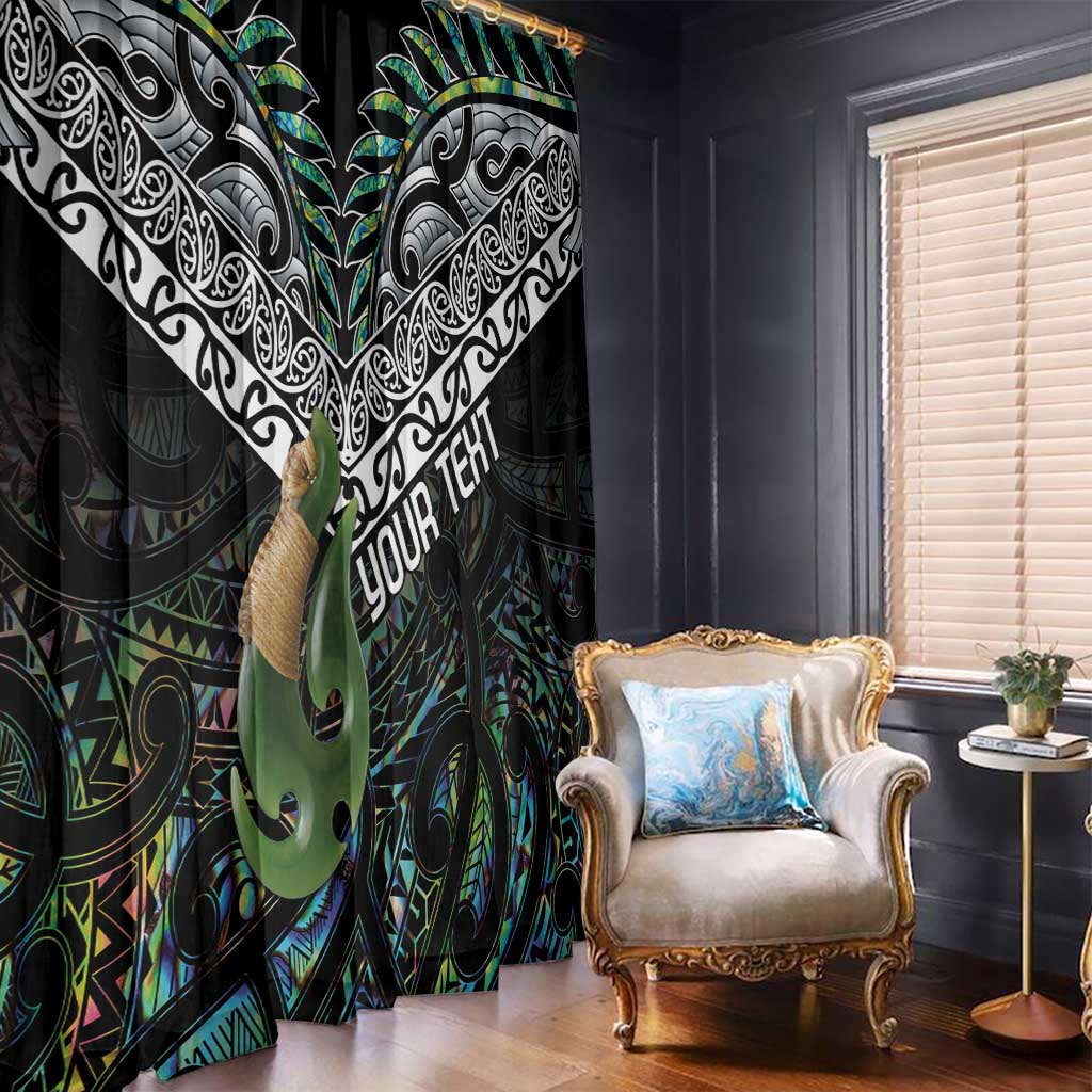 Personalised Maori Manaia Window Curtain New Zealand Tribal Hei Matau Papua Shell