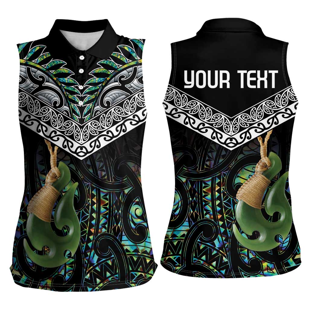 Personalised Maori Manaia Women Sleeveless Polo Shirt New Zealand Tribal Hei Matau Papua Shell LT9 - Polynesian Pride