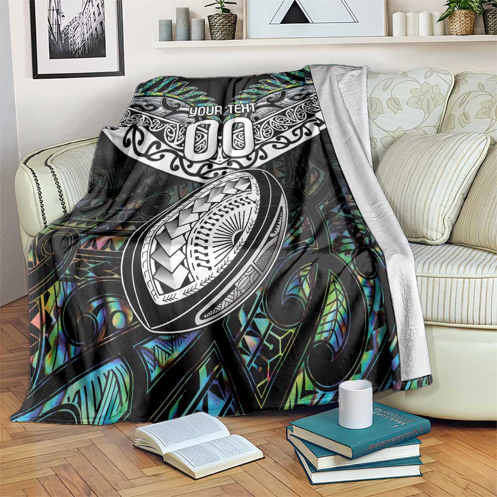 Custom New Zealand Blanket Maori Rugby Tattoo Papua Shell