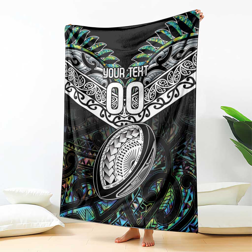 Custom New Zealand Blanket Maori Rugby Tattoo Papua Shell