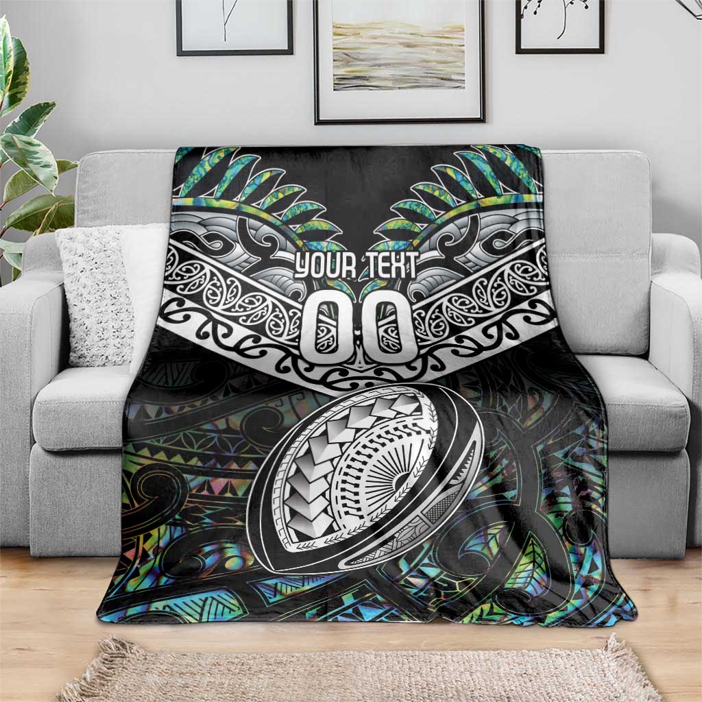 Custom New Zealand Blanket Maori Rugby Tattoo Papua Shell