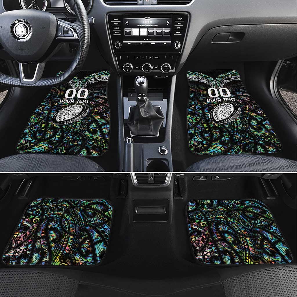 Custom New Zealand Car Mats Maori Rugby Tattoo Papua Shell