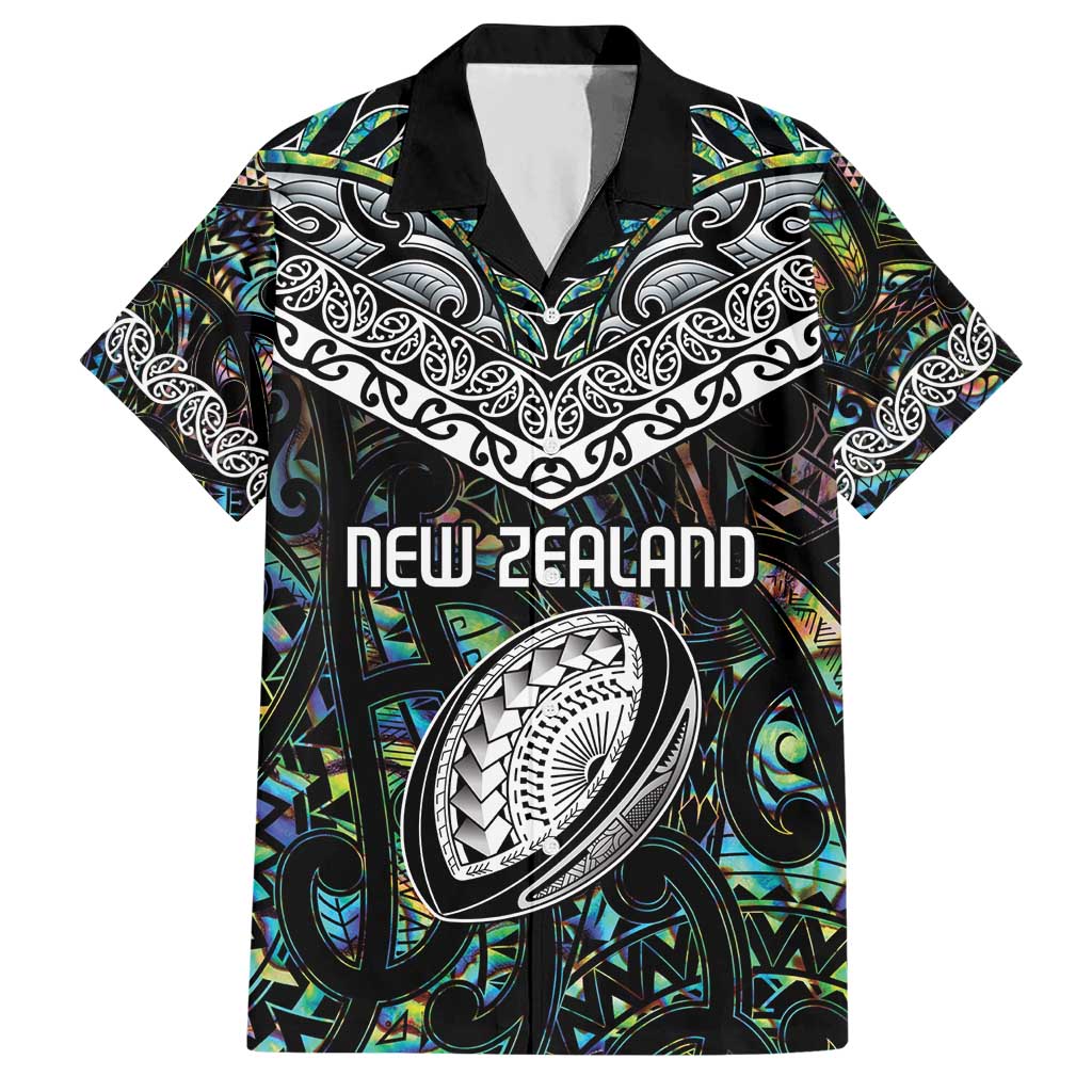 Custom New Zealand Hawaiian Shirt Maori Rugby Tattoo Papua Shell