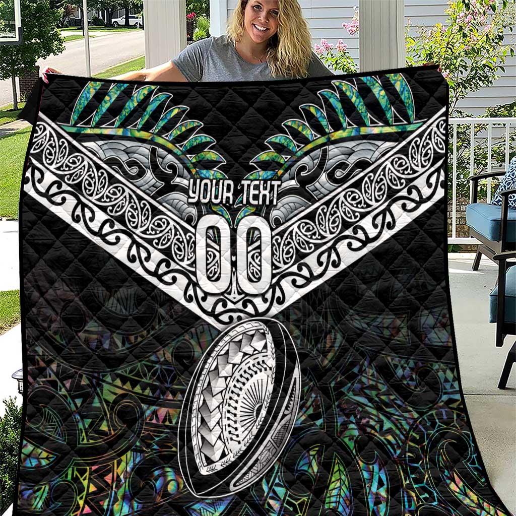 Custom New Zealand Quilt Maori Rugby Tattoo Papua Shell