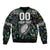 Custom New Zealand Sleeve Zip Bomber Jacket Maori Rugby Tattoo Papua Shell