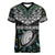 Custom New Zealand Women V-Neck T-Shirt Maori Rugby Tattoo Papua Shell