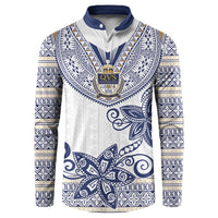 Fiji Queen Victoria School Personalised Button Sweatshirt QVS 120 Years Queen Victoria Alumni Legacy LT9 White - Polynesian Pride