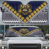 Fiji Queen Victoria School Auto Sun Shade QVS 1906 Generational School Legacy LT9 Blue - Polynesian Pride