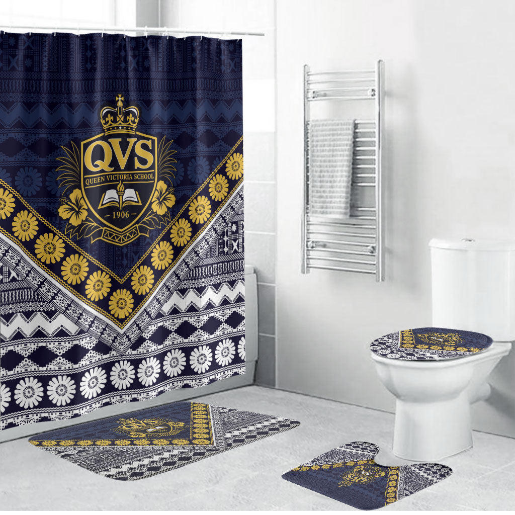 Fiji Queen Victoria School Bathroom Set QVS 1906 Generational School Legacy LT9 Bathroom Set (4 pcs) Blue - Polynesian Pride