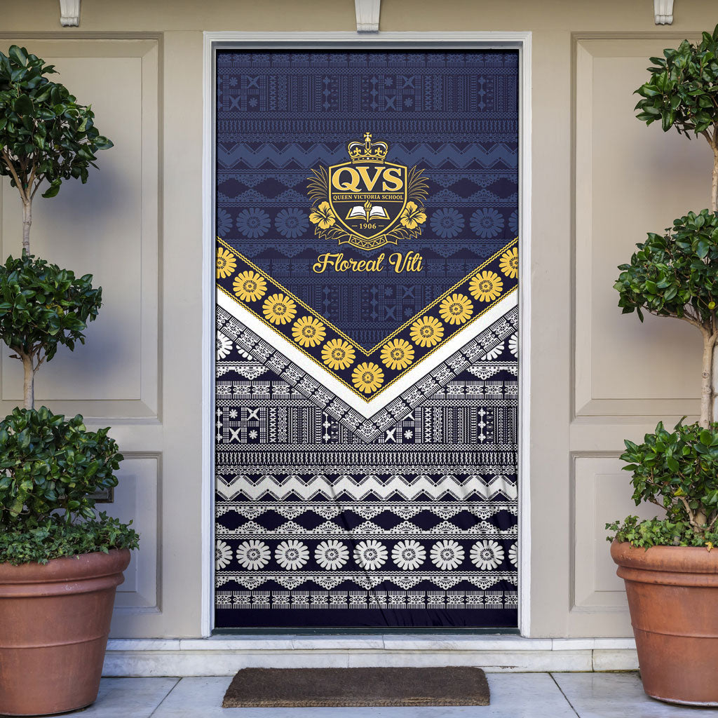 Fiji Queen Victoria School Door Cover QVS 1906 Generational School Legacy LT9 Blue - Polynesian Pride
