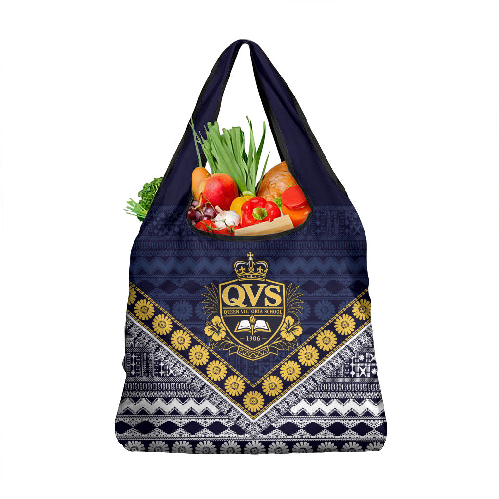 Fiji Queen Victoria School Grocery Bag QVS 1906 Generational School Legacy LT9 1-pack One Size Blue - Polynesian Pride