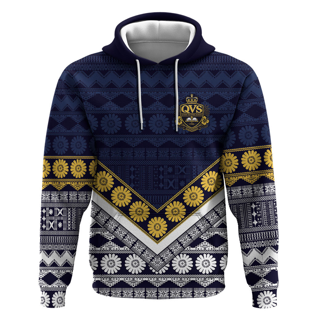 Fiji Queen Victoria School Hoodie QVS 1906 Generational School Legacy LT9 Pullover Hoodie Blue - Polynesian Pride