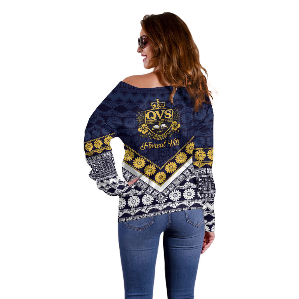 Fiji Queen Victoria School Off Shoulder Sweater QVS 1906 Generational School Legacy