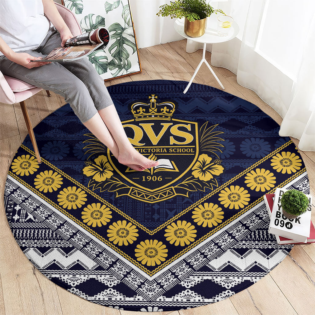 Fiji Queen Victoria School Round Carpet QVS 1906 Generational School Legacy