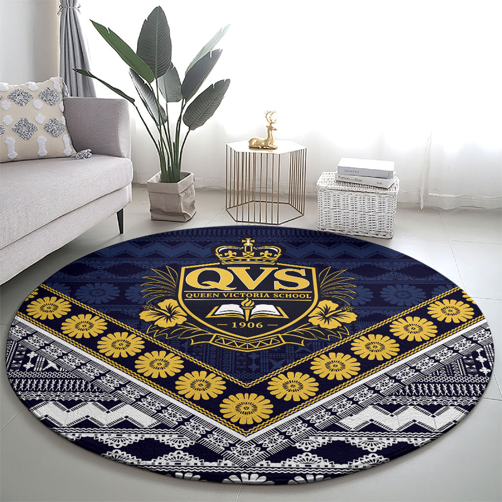 Fiji Queen Victoria School Round Carpet QVS 1906 Generational School Legacy